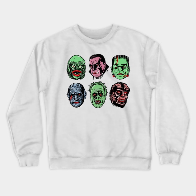 MANI-YACK Famous Movie Monsters Crewneck Sweatshirt by HalloweenHotSce